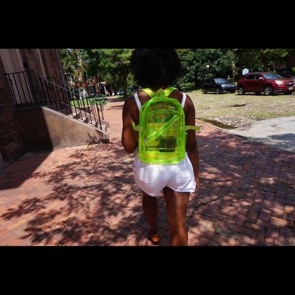 *HOST PICK* Transparent Neon-Green Backpack - Picture 5 of 6